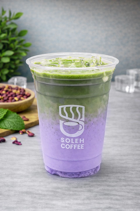 Blueberry Matcha Latte